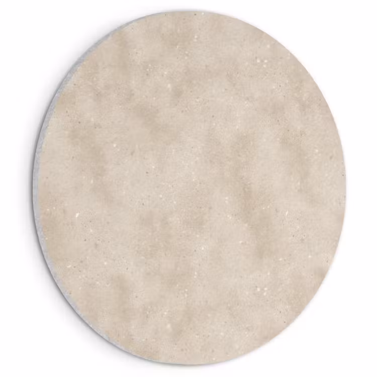 Akoestisch schilderij rond - Structuur - Spikkels - Beige — 1