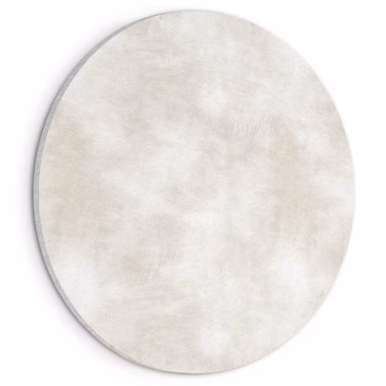 Akoestisch schilderij rond - Subtiel - Structuur - Beige — 1
