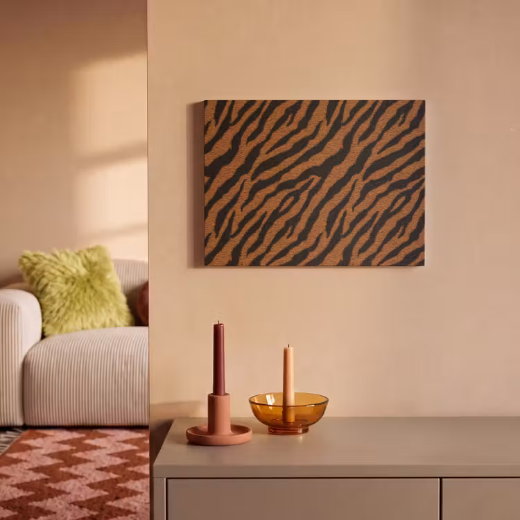 Akoestisch schilderij - Tijger - Zwart - Vacht — 2