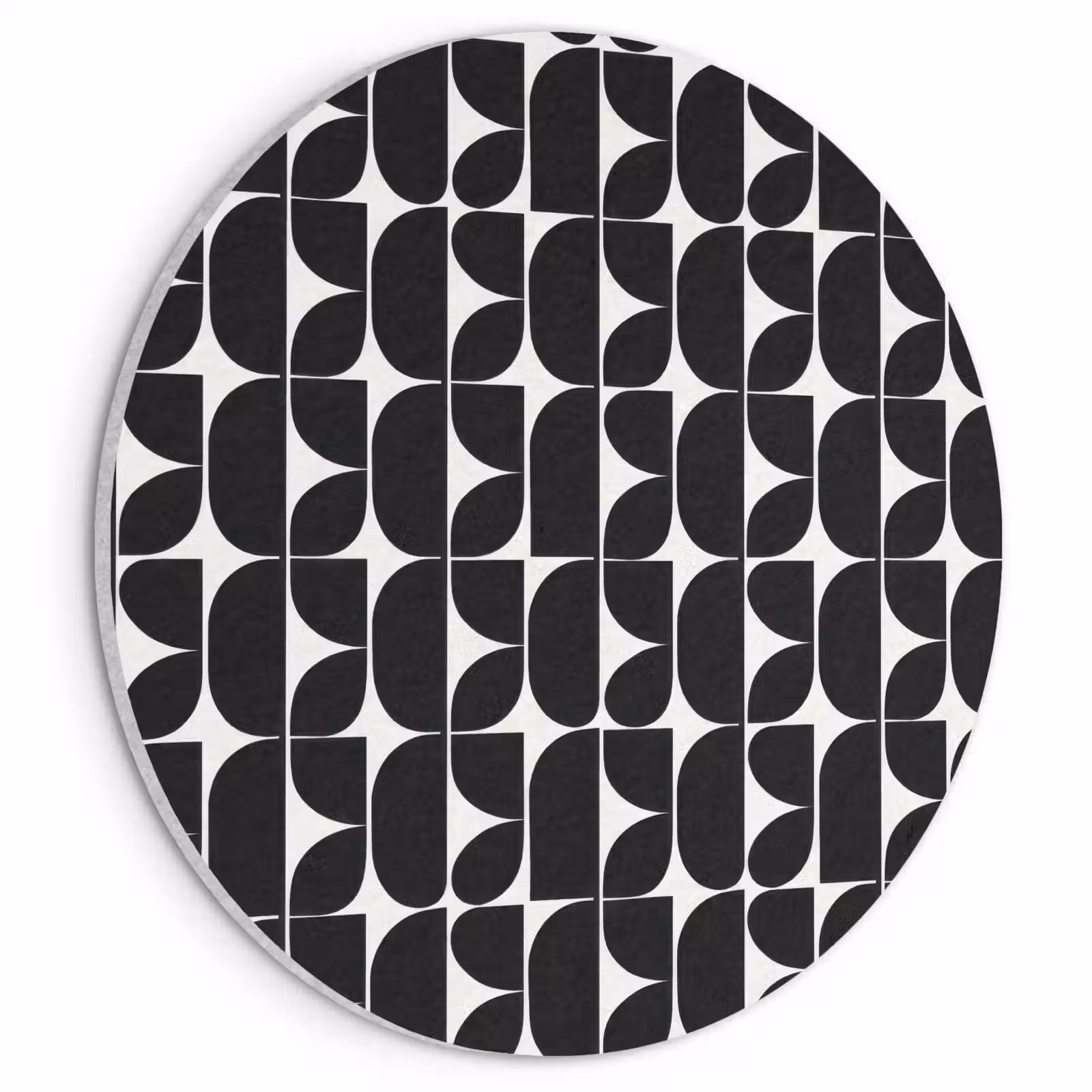 Akoestisch schilderij rond - Modern - Geometrisch - Zwart — 1