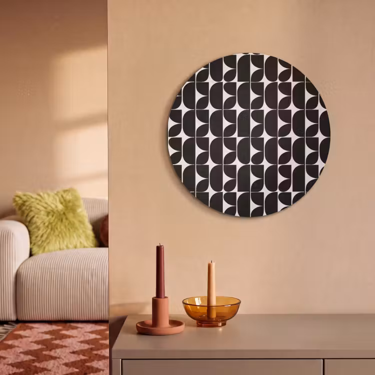 Akoestisch schilderij rond - Modern - Geometrisch - Zwart — 3