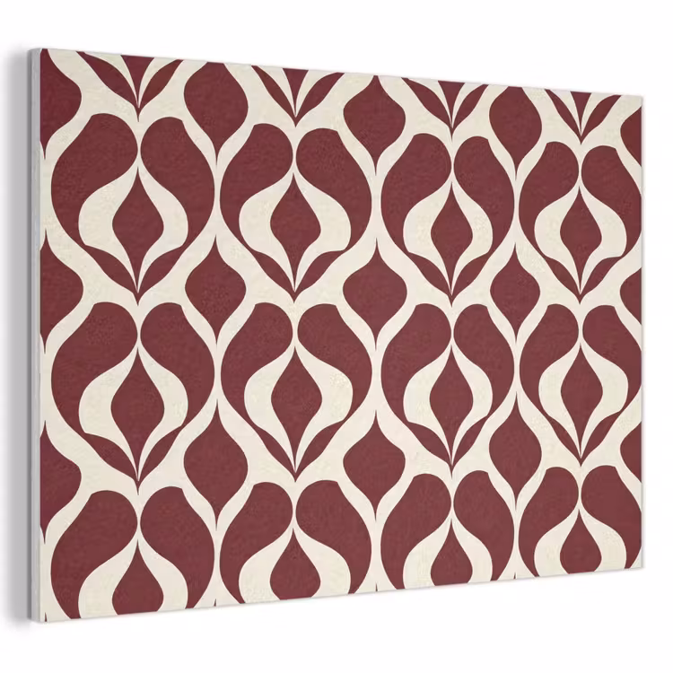 Akoestisch schilderij - Rood - Druppelpatroon - Grafisch — 1