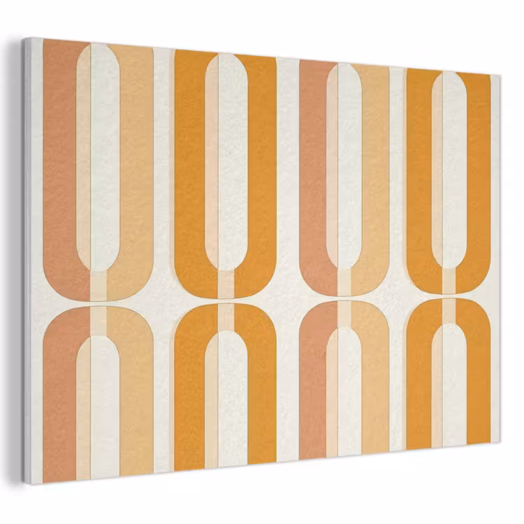 Akoestisch schilderij - U-vorm - Retro - Oranje — 1