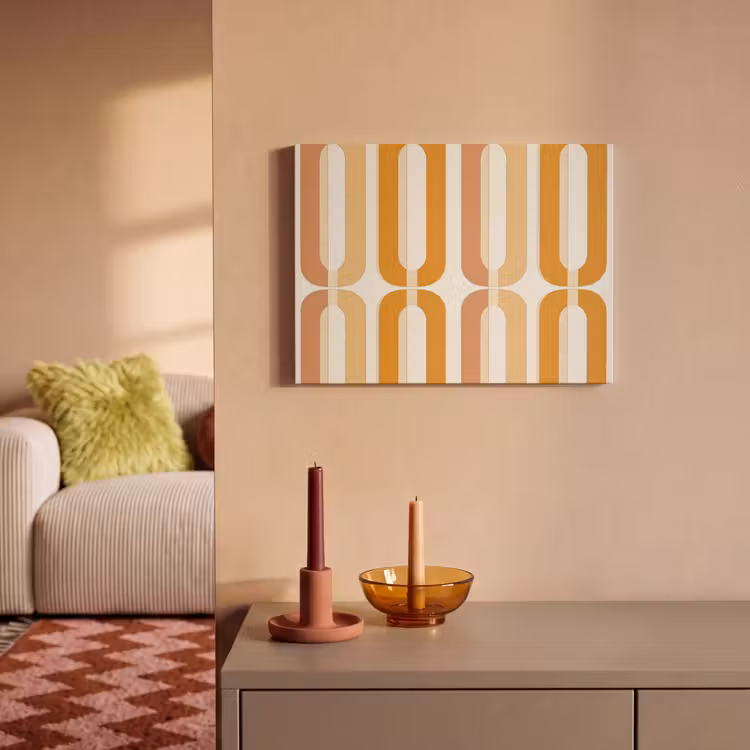 Akoestisch schilderij - U-vorm - Retro - Oranje — 2
