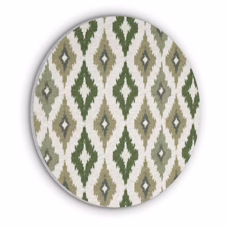Akoestisch schilderij rond - Geografisch - Ruitmotief - Groen — 1