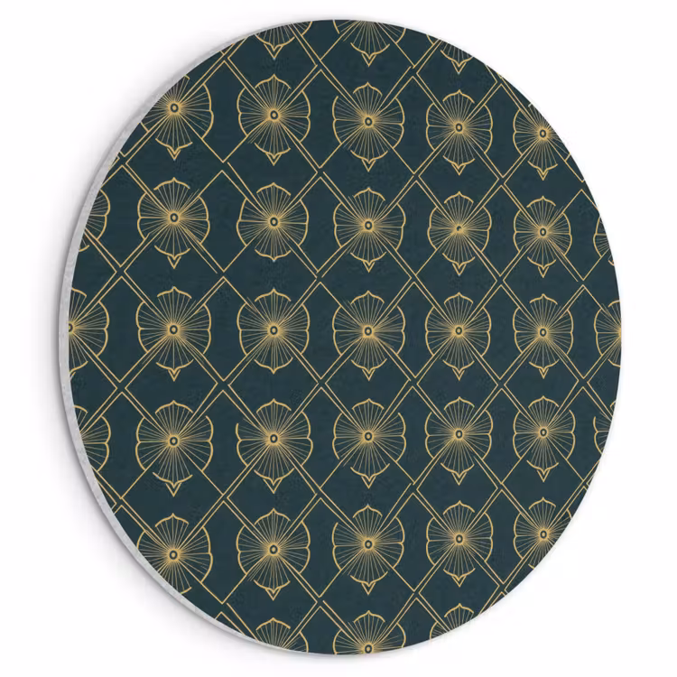 Akoestisch schilderij rond - Geometrisch - Elegant - Groen — 1