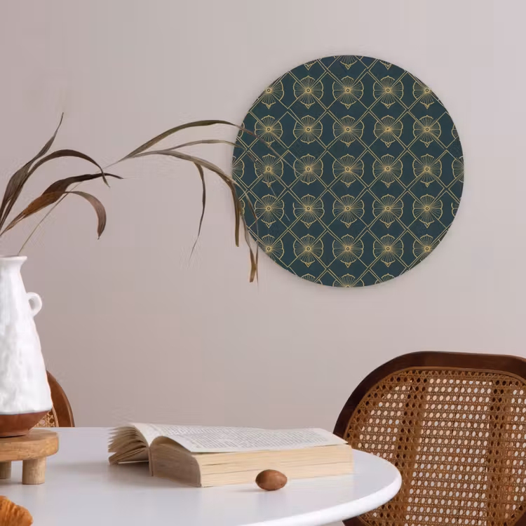 Akoestisch schilderij rond - Geometrisch - Elegant - Groen — 2