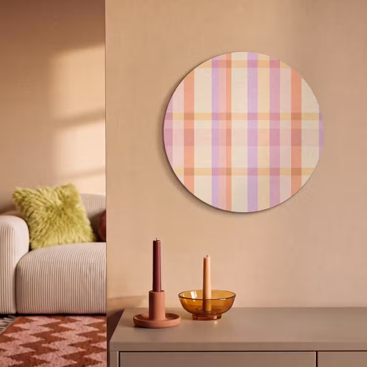 Akoestisch schilderij rond - Pastel - uitpatroon - Geometrisch — 3