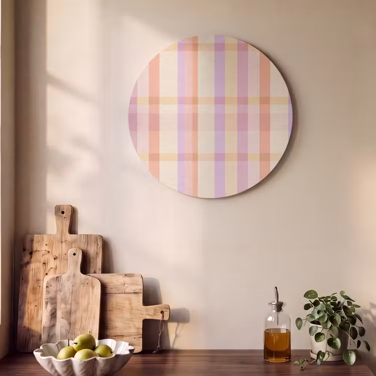 Akoestisch schilderij rond - Pastel - uitpatroon - Geometrisch — 4