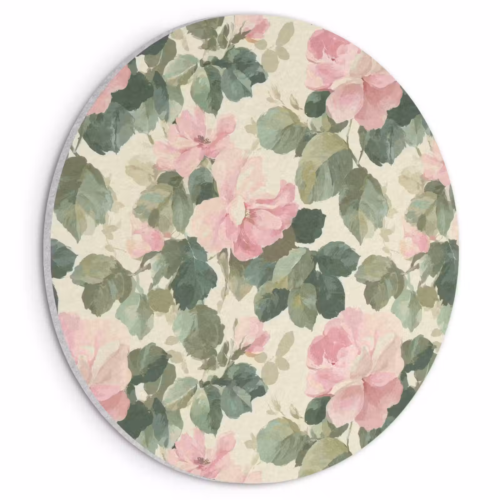 Akoestisch schilderij rond - Rozen - Botanisch - Roze — 1