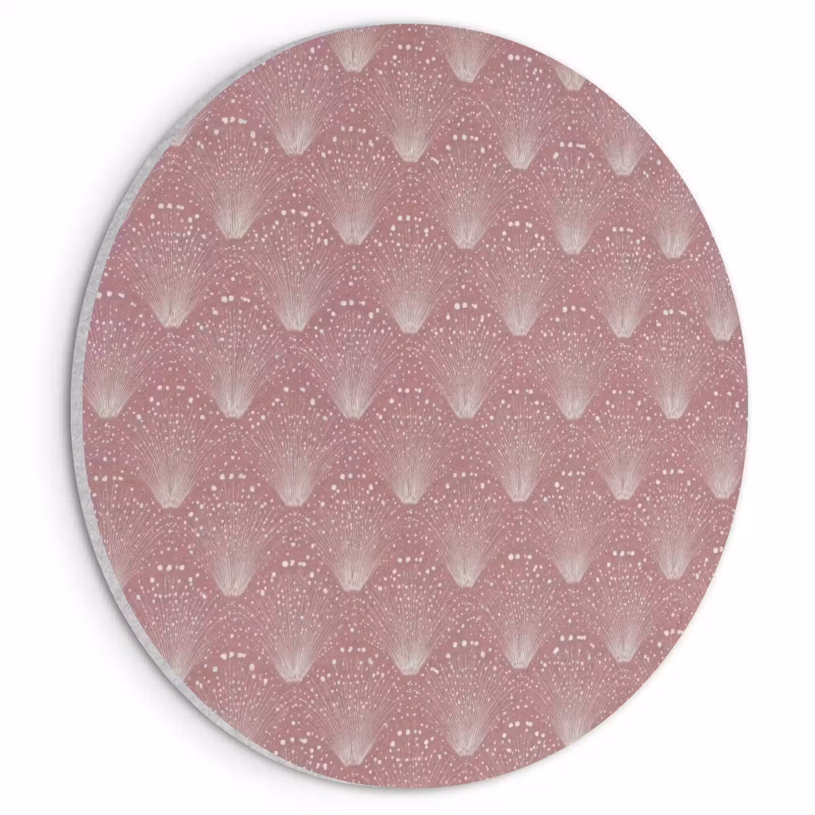 Akoestisch schilderij rond - Trendy - Patroon - Roze — 1