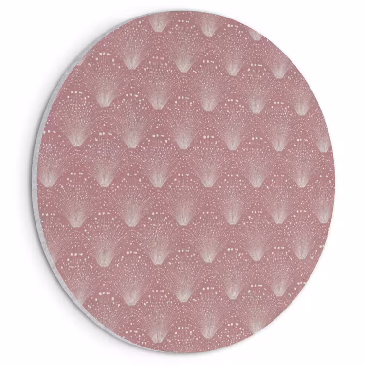 Akoestisch schilderij rond - Trendy - Patroon - Roze — 1