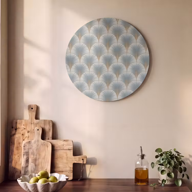 Akoestisch schilderij rond - Waaier - Klassiek - Blauw — 4