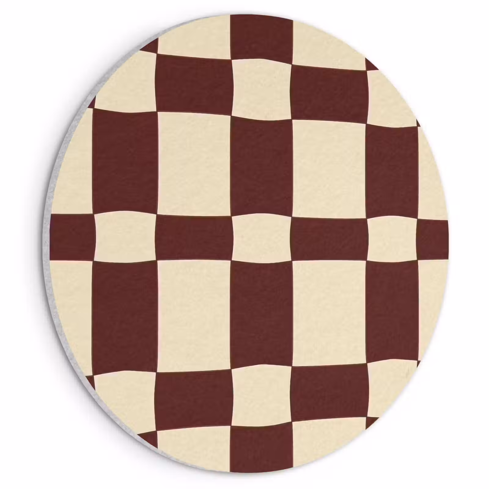 Akoestisch schilderij rond - Retro - Patroon - Bruin — 1