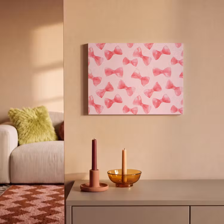 Akoestisch schilderij - Strikken - Aquarel - Roze — 2