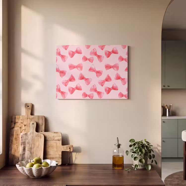 Akoestisch schilderij - Strikken - Aquarel - Roze — 3