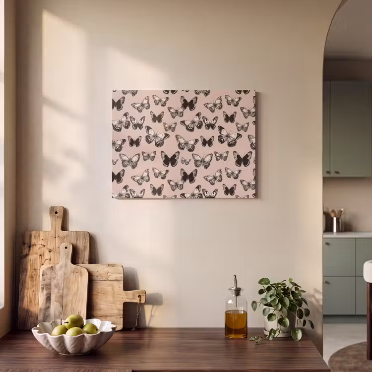 Akoestisch schilderij - Tijdloos - Vlinders - Perzik — 3