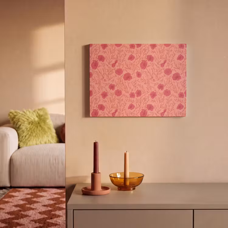 Akoestisch schilderij - Weidebloemen - Romantisch - Roze — 2