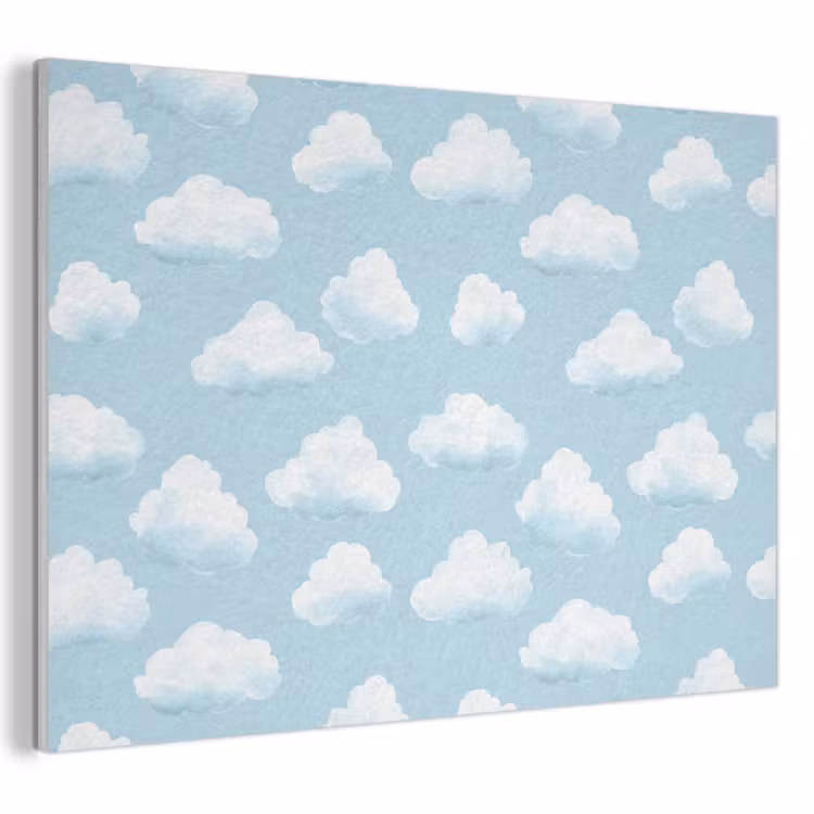 Akoestisch schilderij - Wolken - Illustratie - Blauw — 1