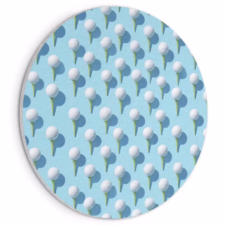 Akoestisch schilderij rond - Golf - Ballen - Blauw — 1