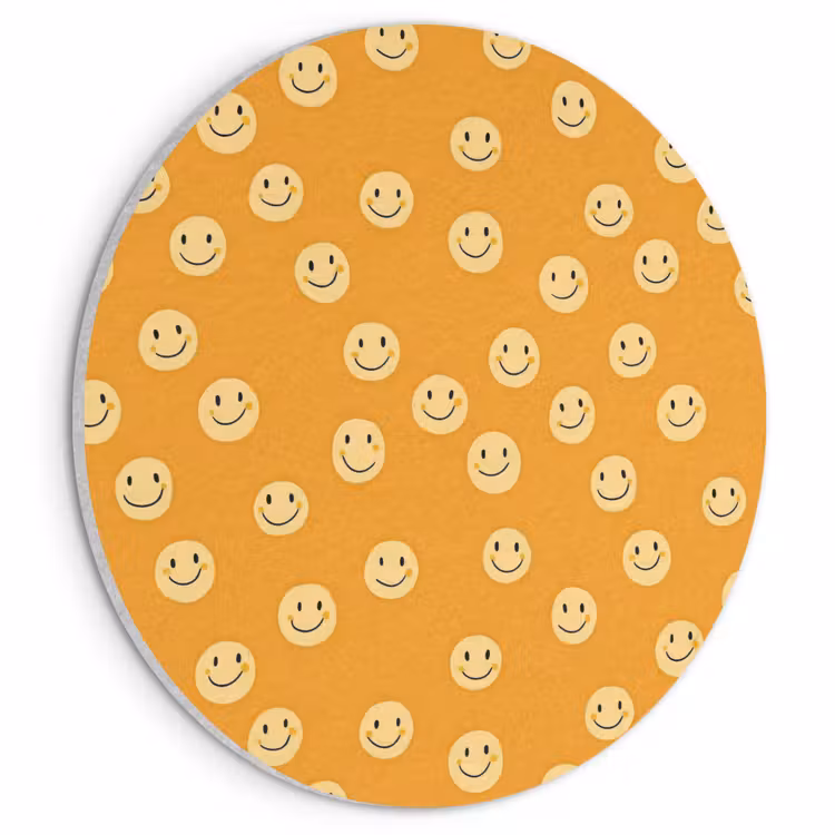 Akoestisch schilderij rond - Smileys - Retro - Heel — 1