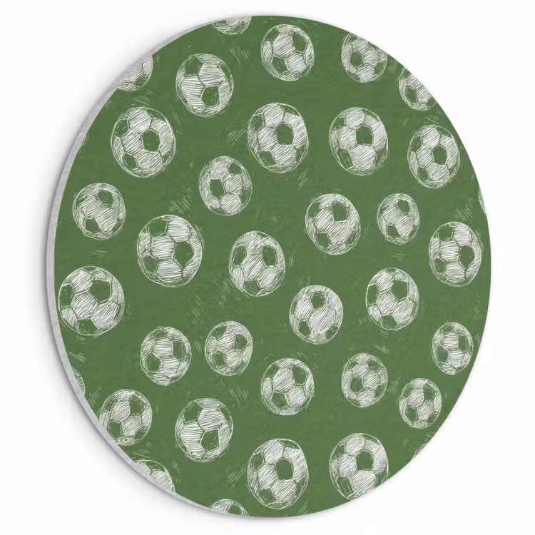 Akoestisch schilderij rond - Voetbal - Sport - Groen — 1