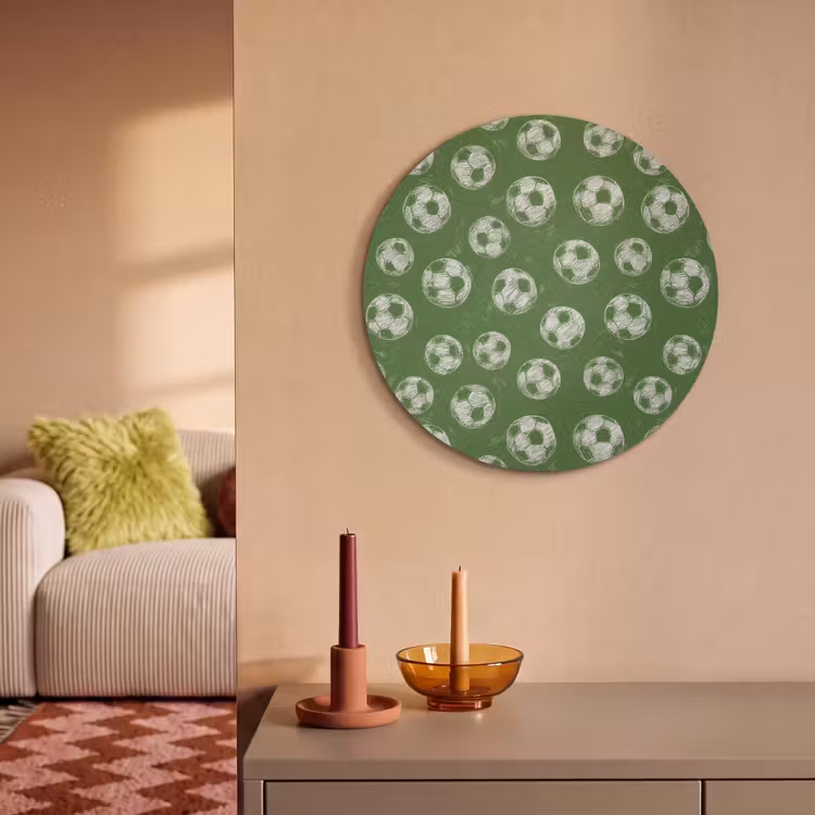 Akoestisch schilderij rond - Voetbal - Sport - Groen — 3