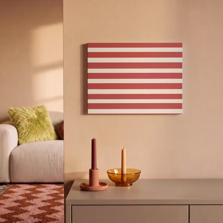 Akoestisch schilderij - Strepen - Patroon - Rood — 2