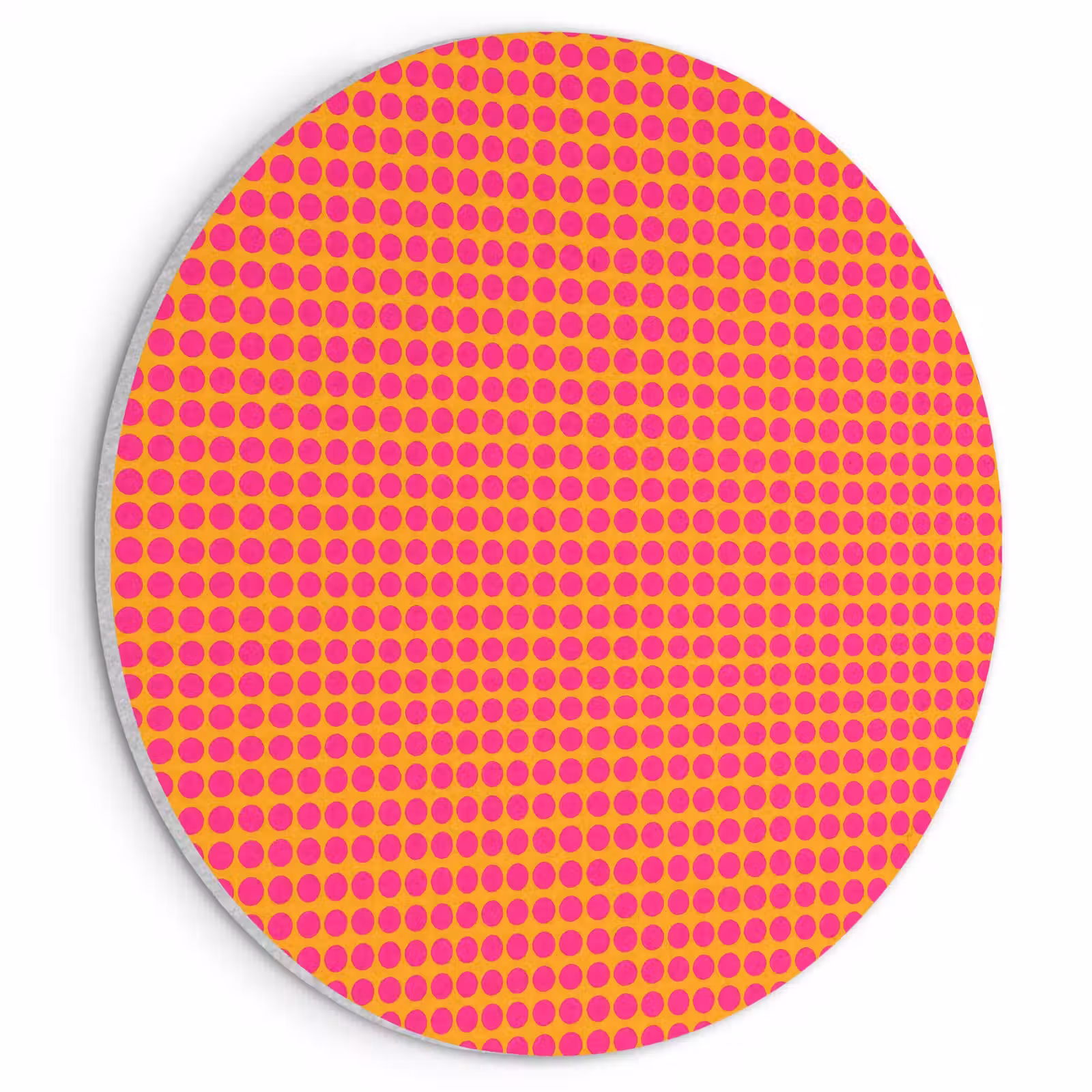 Akoestisch schilderij rond - Modern - Stippen - Oranje — 1