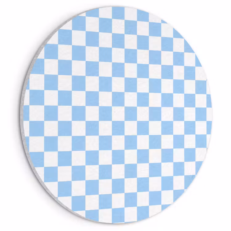 Akoestisch schilderij rond - Schaakbord - Klassiek - Blauw — 1