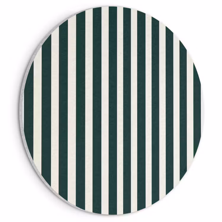 Akoestisch schilderij rond - Strepen - Klassiek - Groen — 1