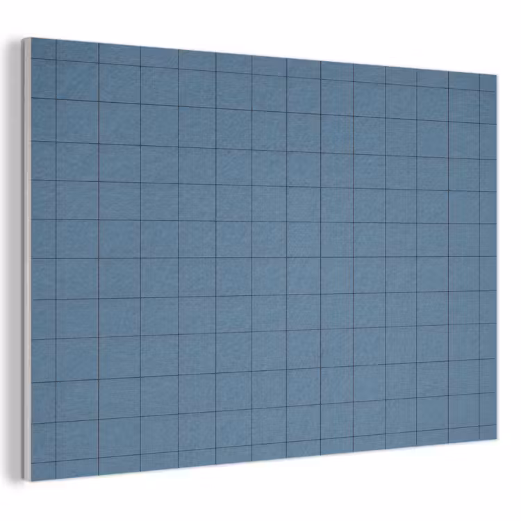 Akoestisch schilderij - Ruiten - Geometrisch - Blauw — 1