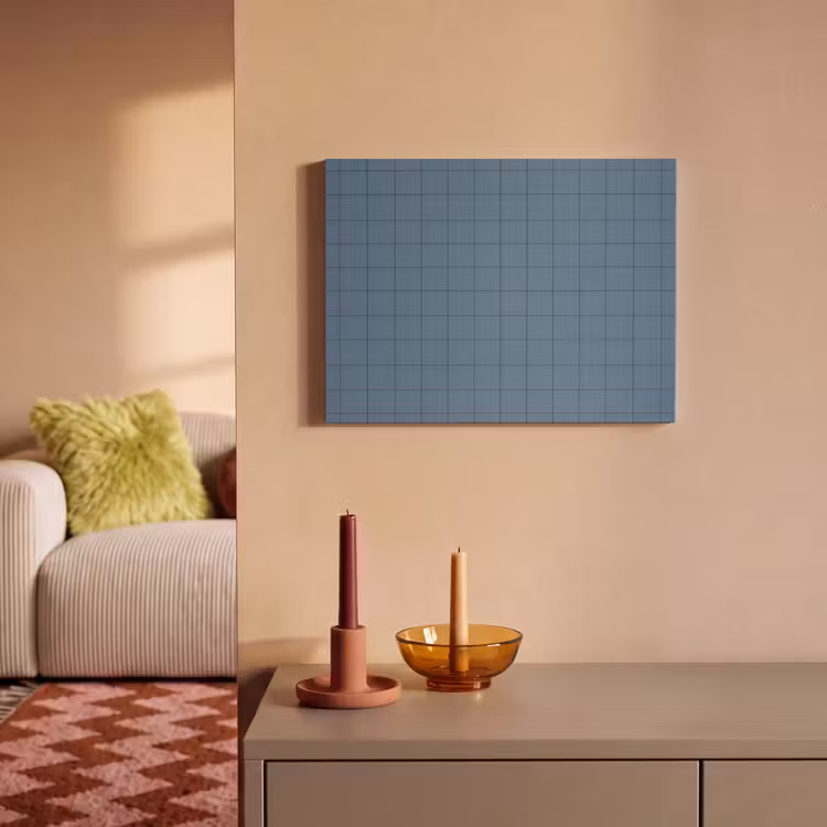 Akoestisch schilderij - Ruiten - Geometrisch - Blauw — 2