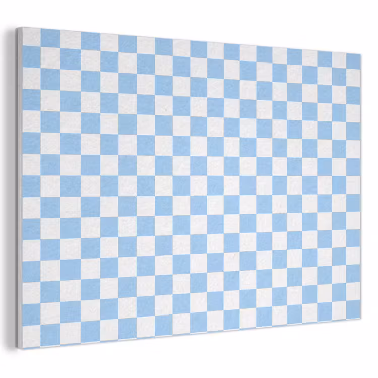Akoestisch schilderij - Schaakbord - Klassiek - Blauw — 1
