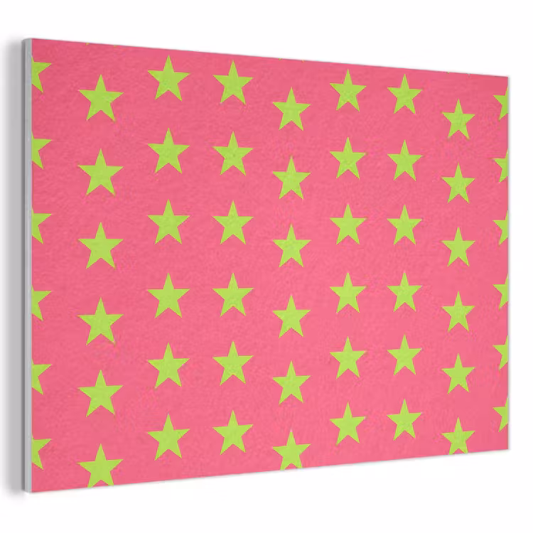 Akoestisch schilderij - Sterren - Patroon - Roze — 1