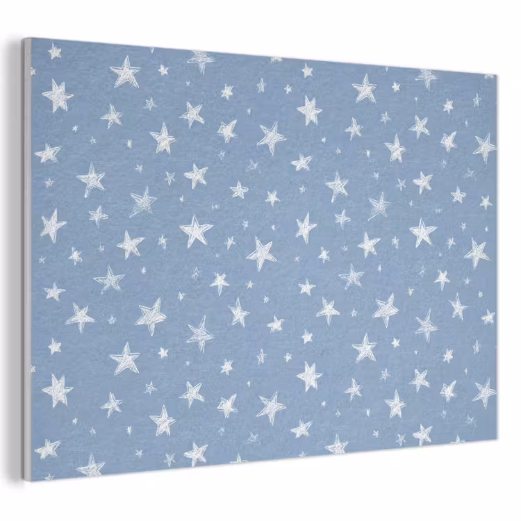 Akoestisch schilderij - Sterretjes - Patroon - Blauw — 1