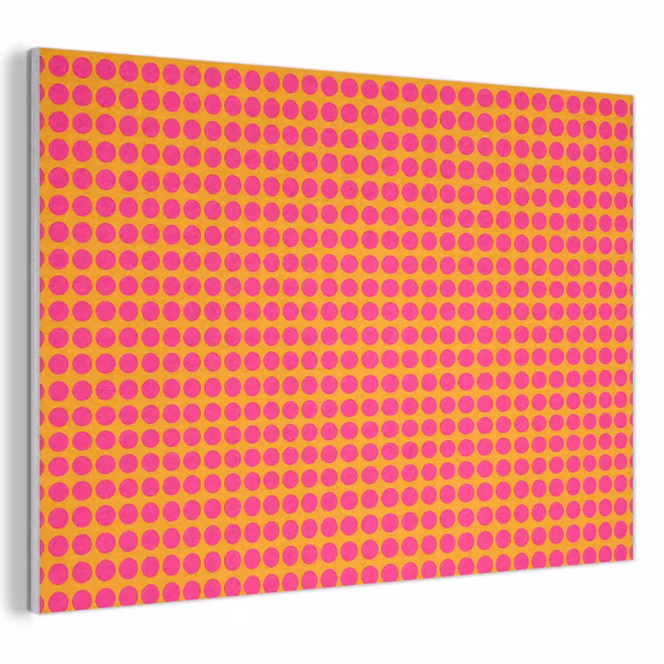 Akoestisch schilderij - Stippen - Patroon - Oranje — 1