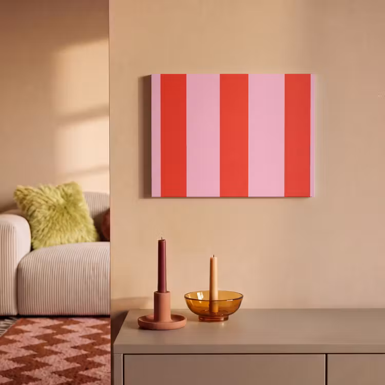 Akoestisch schilderij - Strepen - Klassiek - Roze — 2