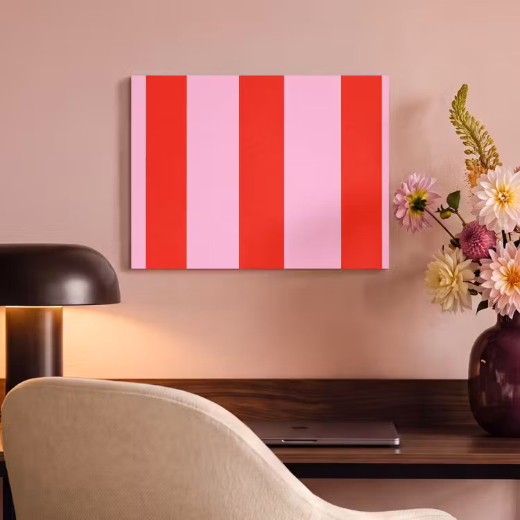 Akoestisch schilderij - Strepen - Klassiek - Roze — 4