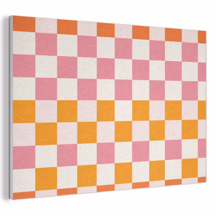Akoestisch schilderij - Vierkant - Patroon - Oranje — 1