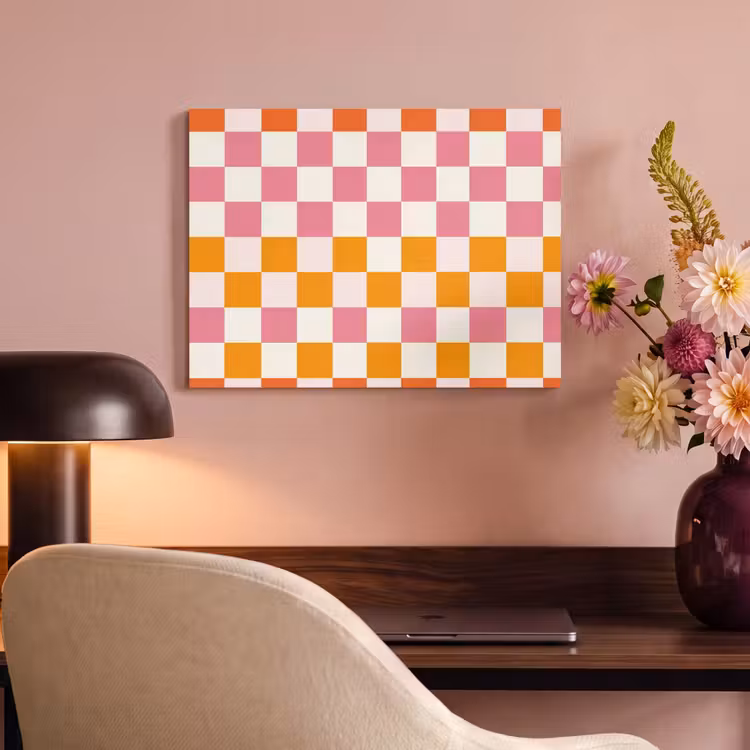 Akoestisch schilderij - Vierkant - Patroon - Oranje — 4