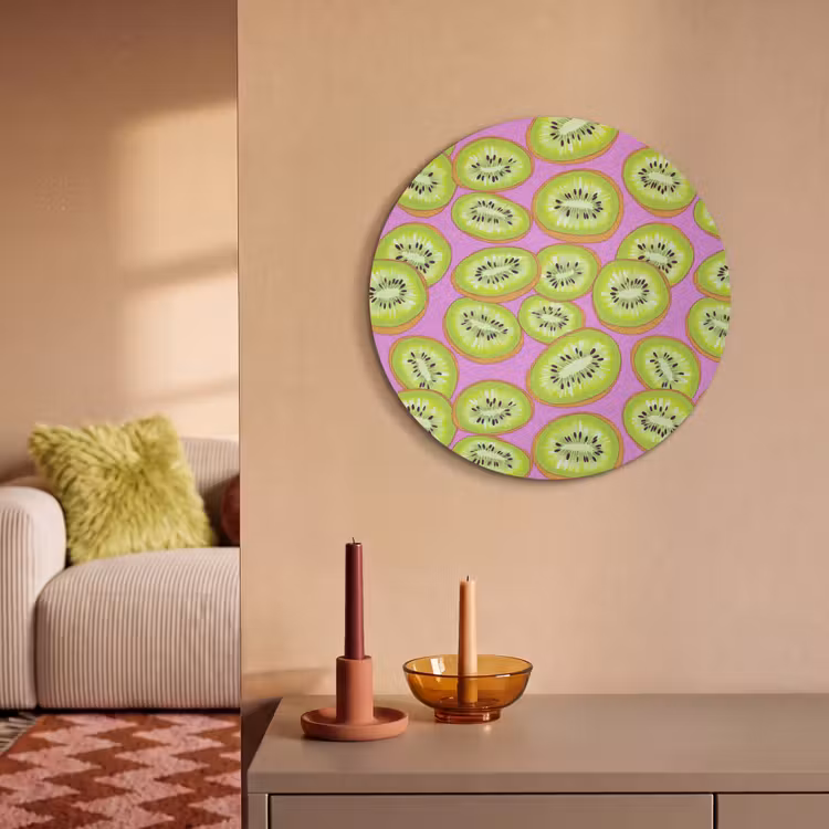 Akoestisch schilderij rond - Kiwi - Speels - Groen — 3