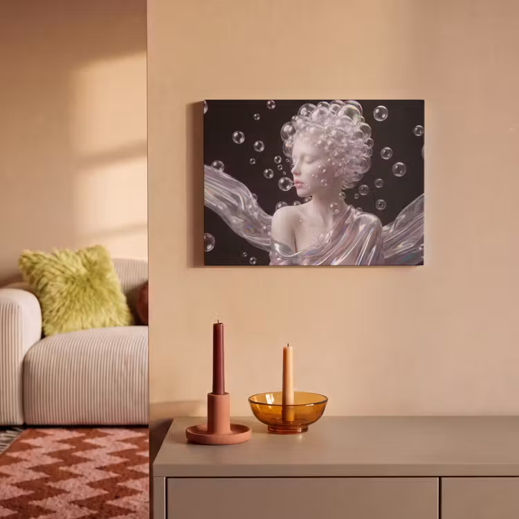 Akoestisch schilderij - Vrouw - Bellen - Abstract - Kleurrijk — 2