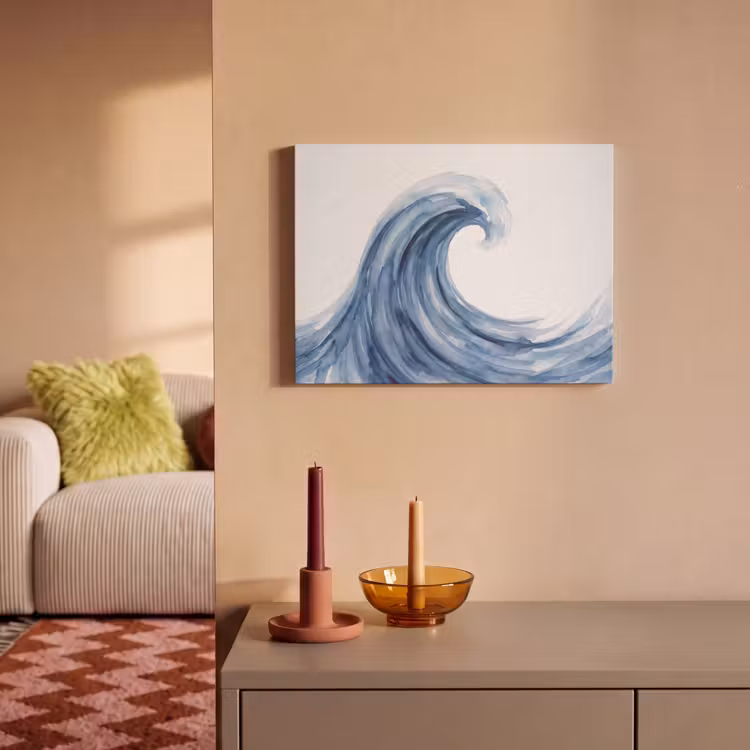 Akoestisch schilderij - Water - Beweging - Natuur - Modern - Blauw — 2
