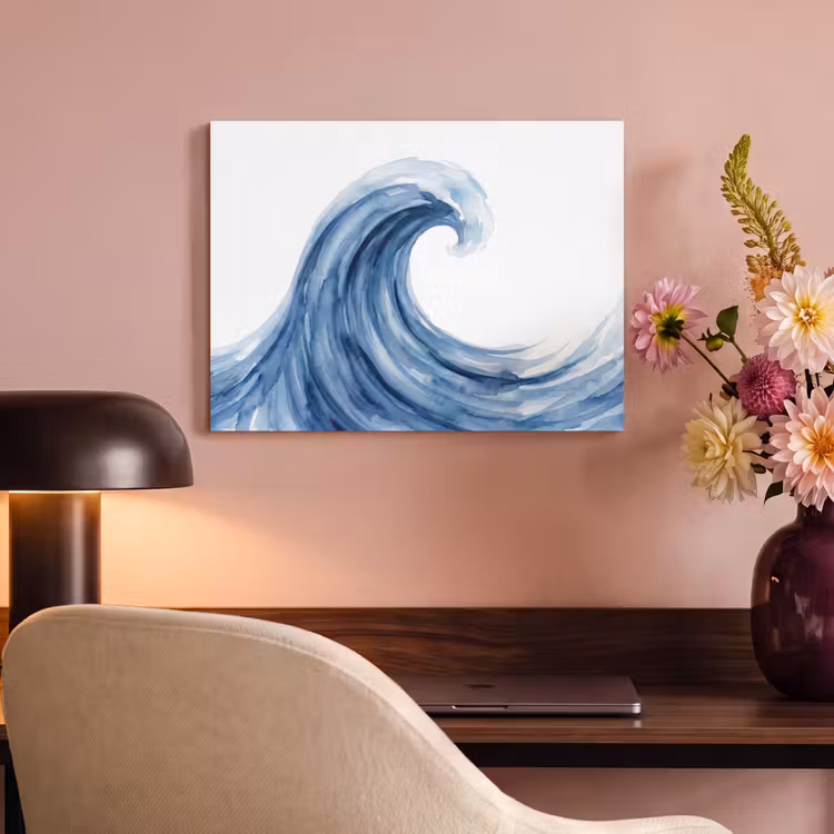 Akoestisch schilderij - Water - Beweging - Natuur - Modern - Blauw — 4
