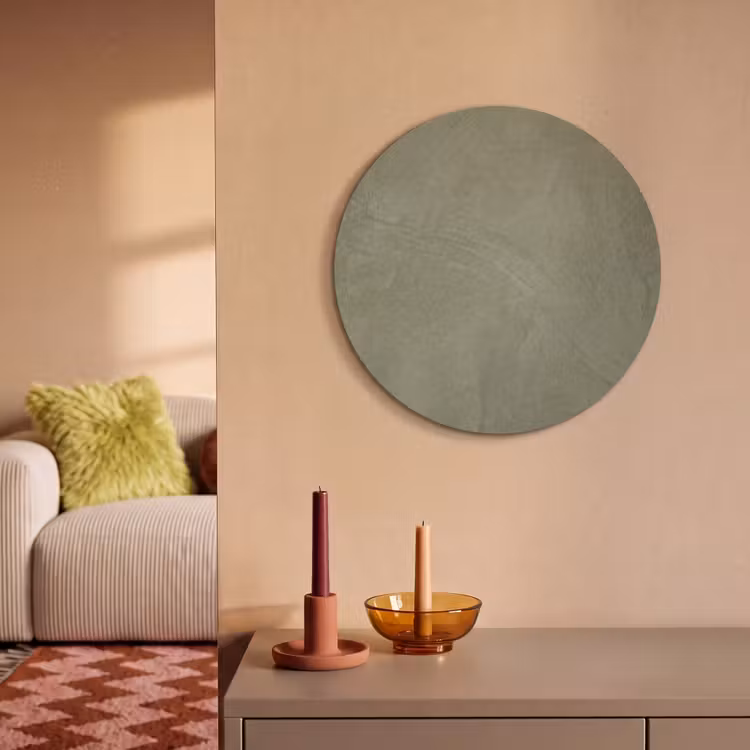 Akoestisch schilderij rond - Textuur - Betonlook - Achtergrond - Modern - Groen — 3