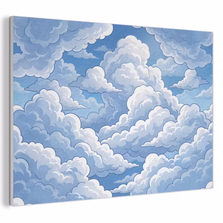 Akoestisch schilderij - Wolken - Hemel - Abstract - Wit — 1