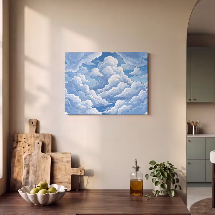 Akoestisch schilderij - Wolken - Hemel - Abstract - Wit — 3