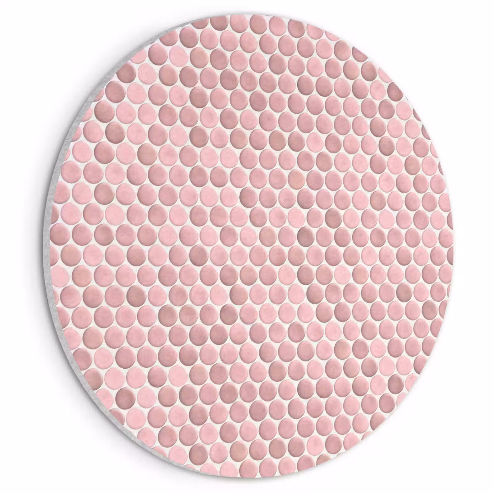 Akoestisch schilderij rond - Penny - Mozaïek - Lichtroze — 1