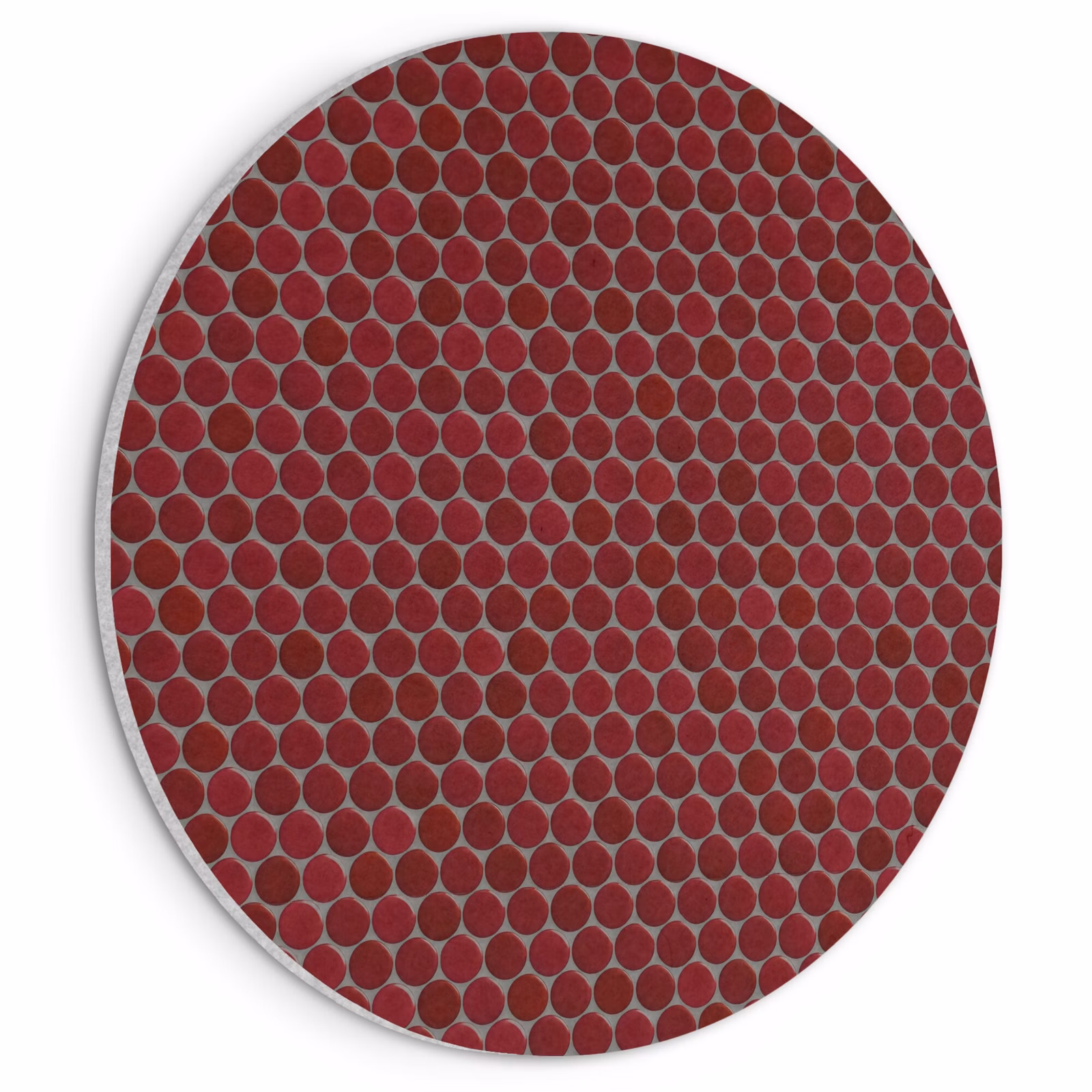 Akoestisch schilderij rond - Penny - Mozaïek - Rond - Rood — 1